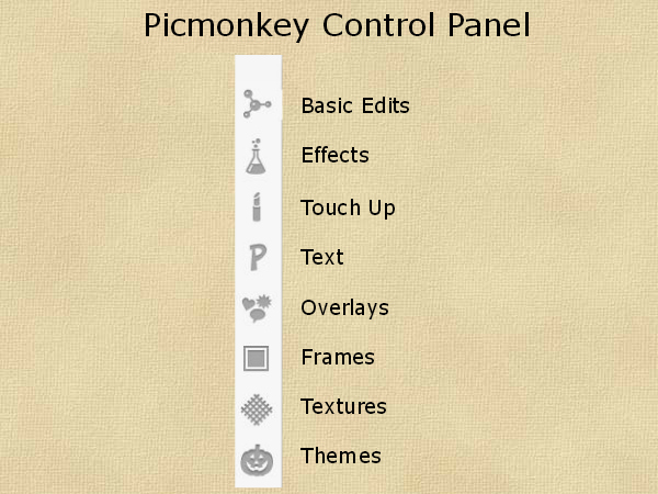1 Picmonkey Control Panel