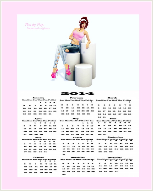 1 Peep's 2014 CalendarWM