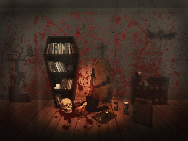 1 Hanging Out With My Spooky Friend Bloody